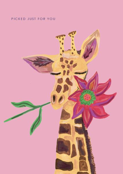 Card-Giraffe Flower