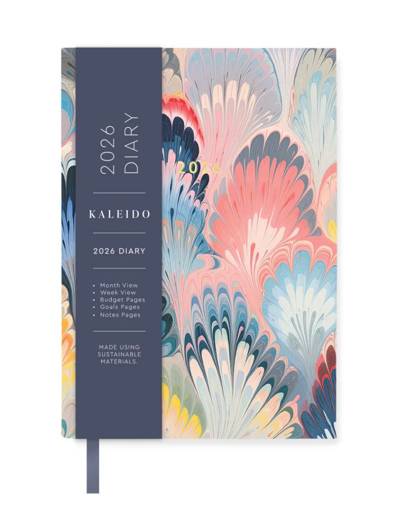 Kaleido A6 Diary-Scalloped Marble