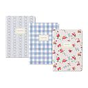 Medium Notebook Set-Blue Floral & Check