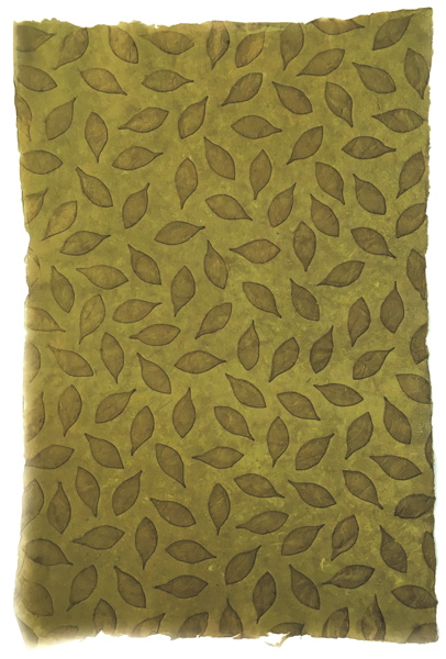 Wrap-Leaves On Olive Embossed