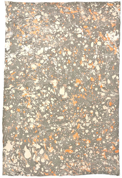 Wrap-Marble Black Brown Orange On Natural