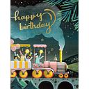 Foil Card-Train Birthday