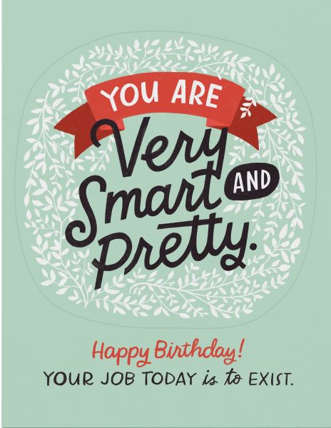 Sticker Card-Very Smart And Pretty