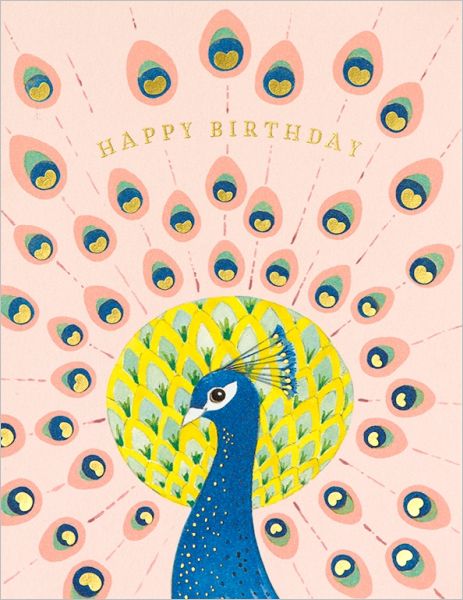 Foil Card-Peacock Birthday