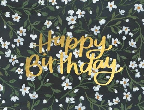 Foil Card-Vintage Floral