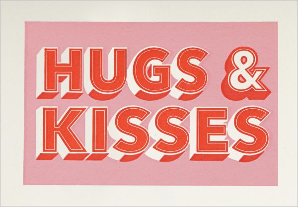 Mini Card-Hugs and Kisses