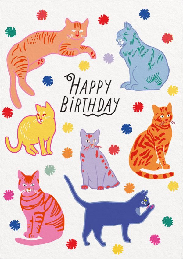 Card-Happy Birthday Cats