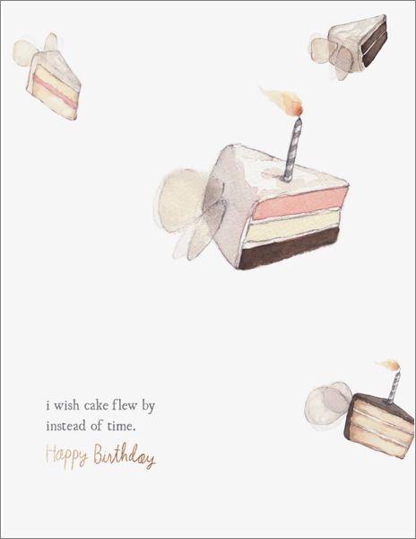[EF-C-BD0254] Foil Card-Flying Cake