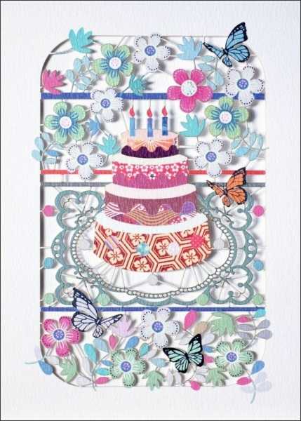 [FO-PM0204] Laser Cut Card-Birthday Cake