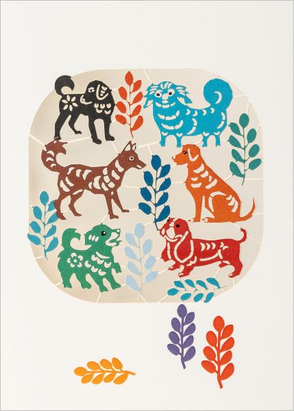 [FO-C-PP015] Laser Cut Card-Dogs