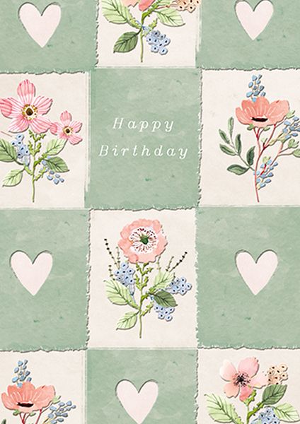 [AL-TG0015] Card-Floral Check